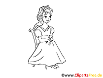 Manga Prinzessin Zeichnung, Clipart, Grafik