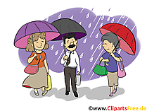 Menschen mit Regenschirmer - Menschen, Menschenbilder, Cliparts Menschen