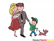 Młoda rodzina darmowe cliparty, ilustracje, zdjęcie