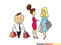 Paar beim Shopping - Menschen, Menschenbilder, Cliparts Menschen