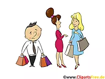 Paar beim Shopping - Menschen, Menschenbilder, Cliparts Menschen