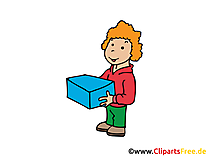 Paketzustellung Bild, Clipart, Illustration, Grafik, Zeichnung kostenlos