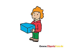 Paketzustellung Bild, Clipart, Illustration, Grafik, Zeichnung kostenlos