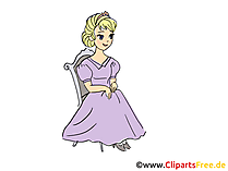 Prinzessin Bild, Clipart, Comic, Cartoon, Grafik