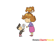 Sohn gratuliert Mama Bild, Clipart, Illustration