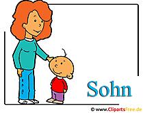 Sohn und Mama Clipart free