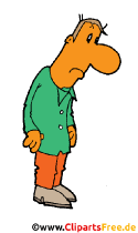 Trauriger Mann Clipart, Bild kostenlos