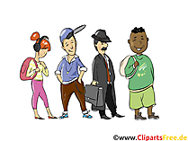 Warteschlange Clipart - Menschen, Menschenbilder, Cliparts Menschen