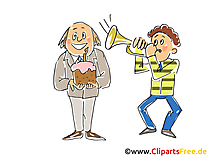 Zum Geburtstag viel Glück Cartoon, Clipart, Bild, Illustration