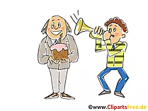 Zum Geburtstag viel Glück Cartoon, Clipart, Bild, Illustration