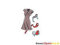 Abendkleid Clipart, Bild, Illustration, Grafik,  Image kostenlos