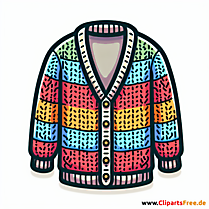 Cardigan Clipart - Bilder zum Thema Kleidung