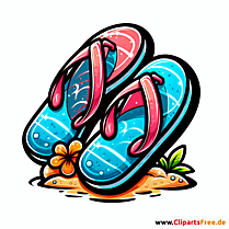 Flip-Flops Clipart - Bilder zum Thema Kleidung