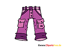Jeans Bild, Clipart, Zeichnung, Illustration, Comic gratis