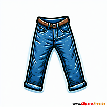 Jeans Clipart - Bilder zum Thema Kleidung