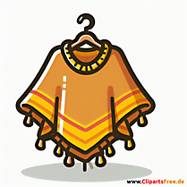 Poncho Clipart - Bilder zum Thema Kleidung