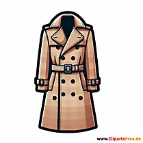 Trenchcoat Clipart - Bilder zum Thema Kleidung
