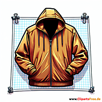 Windjacke Clipart - Bilder zum Thema Kleidung