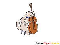 Cello spielen Clipart, Bild, Comic