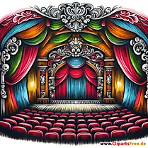 Clipart Theater, Bühne, Saal