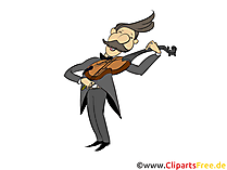Geigenspieler Bild, Clipart, Illustration