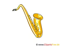 Saxophon, Saxofon Bild, Clipart zum Drucken