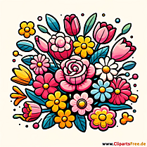 Buquê com flores para o Dia das Mães