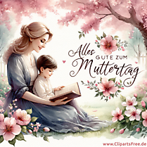 Design postcard for Mother's Day - free clipart