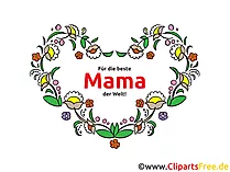Für die beste Mama der Welt Glückwunschkarte, Grußkarte, eCard
