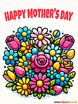 Félicitations pour la fête des mères photo, illustration, carte