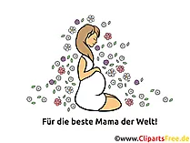 Glückwunschkarte zur Geburt - Für beste Mama der Welt