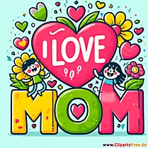 I liebe Mutter eCard zum Muttertag