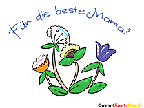 Karte zum Muttertag mit Blumen