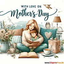 Mātes un dēla mīlestības bilde Mātes dienai