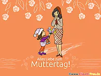 Muttertag Glückwunschkarte kostenlos verschicken