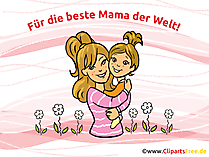 Postkarte zum Muttertag zum Drucken