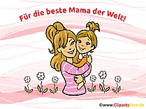 Postkarte zum Muttertag zum Drucken