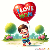 Postkarte zum Muttertag zum Verschicken