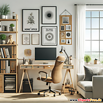 Arbeitsplatz im Homeoffice Clipart