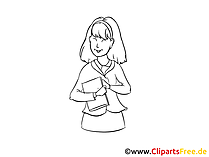 Attraktive Frau Clipart, Bild, Zeichnung
