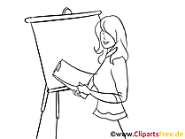 Attraktive Frau Clipart, Bild, Zeichnung, Cartoon