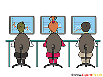 Bild-Clipart Büromitarbeiter