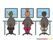 Bild-Clipart Büromitarbeiter