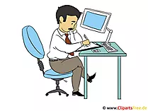 Büroarbeit Clipart - Bild