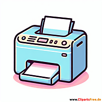 Drucker Clipart - Bilder zum Thema Bürobedarf