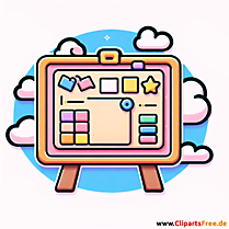 Pinnwand Clipart - Bilder zum Thema Bürobedarf