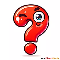 Clipart question mark as a cartoon character
