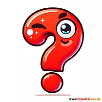 Clipart Fragezeichen als Cartoonfigur
