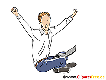 Durchbruch Business Clipart, Bild, Cartoon