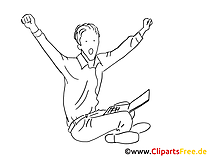 Erfolg Clipart schwarz-weiss